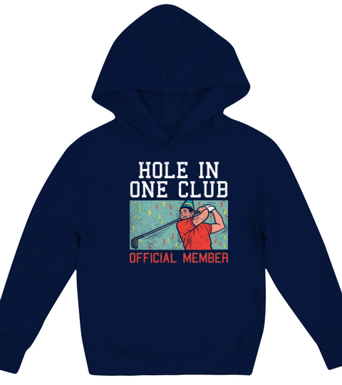 Hole In One Club Official Member Golf Player Lover Kids Hoodie