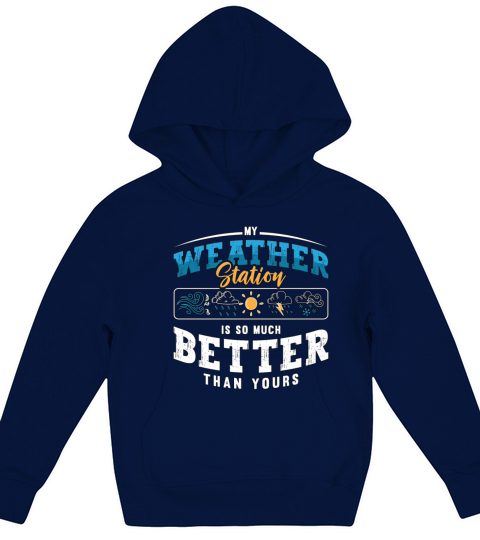 Meteorology My Weather Station Scientist Forecast Kids Hoodie