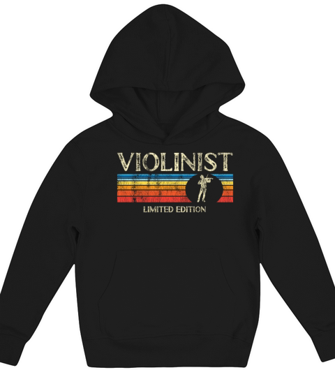 Violin Violinist Retro Vintage Kids Hoodie