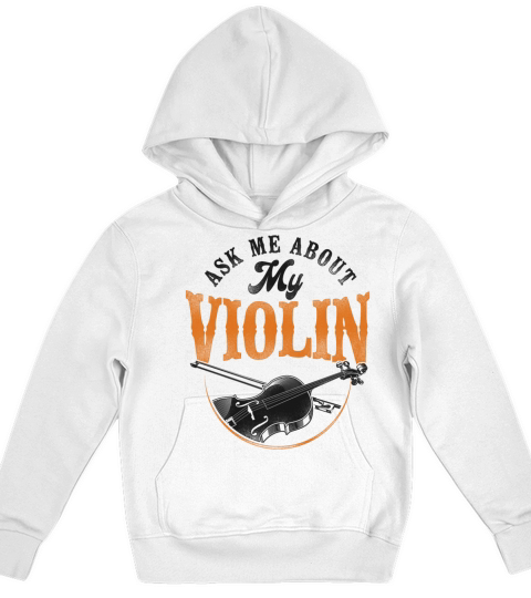 Violin Violinist Vintage Ask Me Kids Hoodie