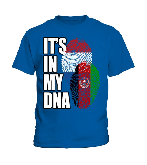Afghan And Dutch Mix Heritage DNA Flag Kids T-Shirt