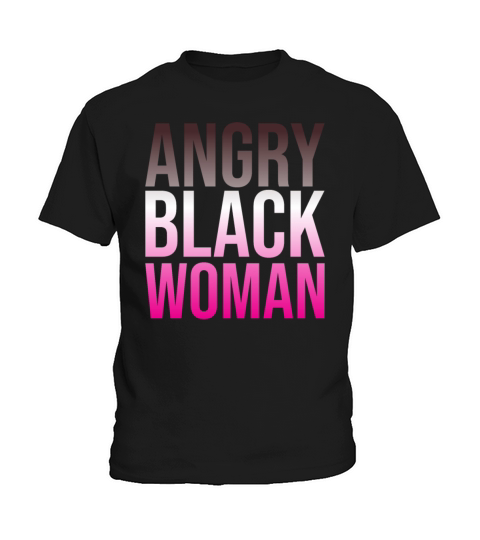 Angry Black Woman gradient color design Kids T-Shirt