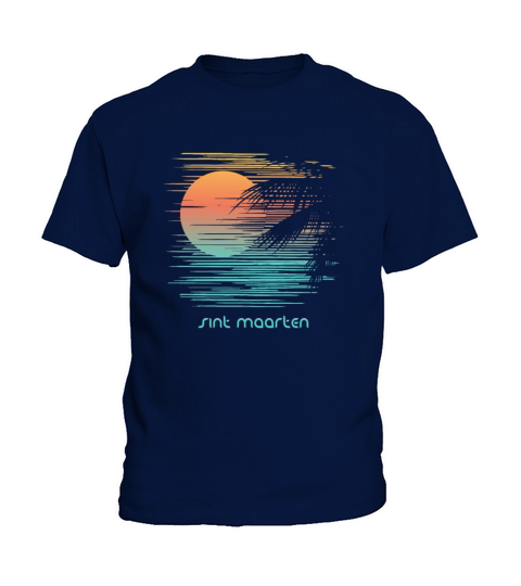 Artistic Sint Maarten Palm Tree Vacation Souvenir Kids T-Shirt