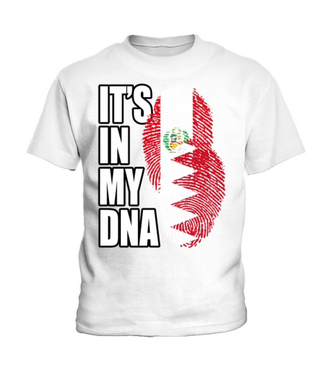 Bahraini And Peruvian Mix Heritage DNA Flag Kids T-Shirt