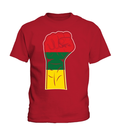 Black Fist Protest Pride Black History Month Kids T-Shirt