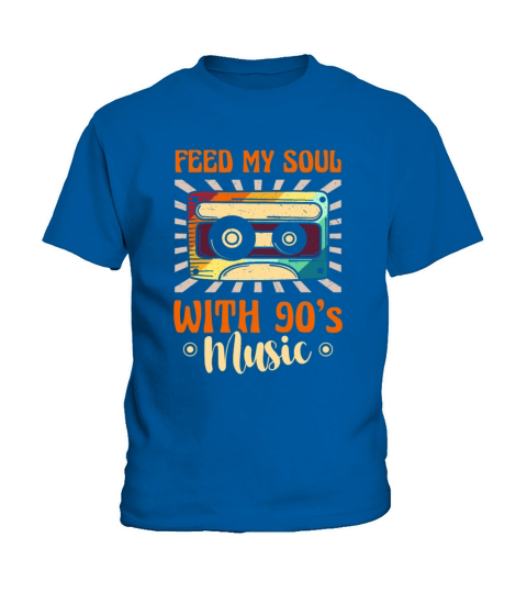 Feed My Soul With 90s Music Nineties Decade 1990 Kids T-Shirt