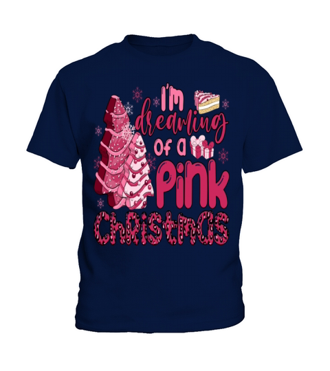 I Am Dreaming of a Pink Christmas tree cake Kids T-Shirt