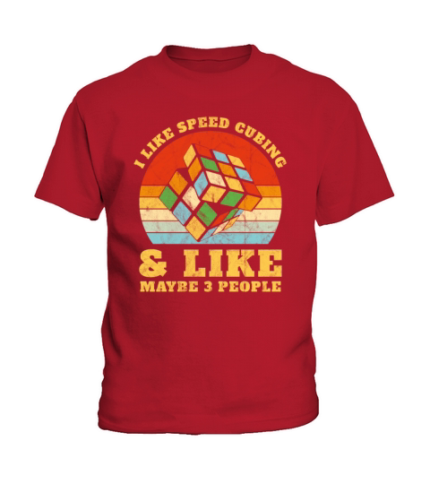 I like Speed Cubing Rubix Cube 80s Youth Vintage Kids T-Shirt