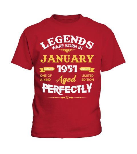 January 1951 Vintage Birthday Present Kids T-Shirt