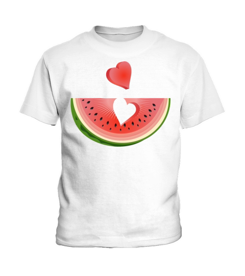 Piece of a watermelon with a heart Kids T-Shirt