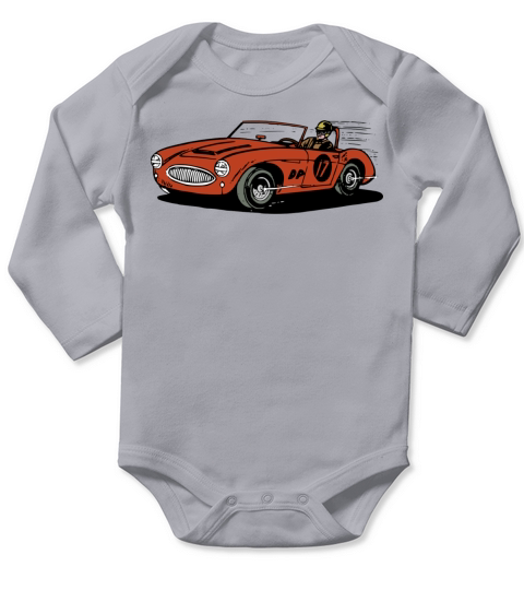 dragster racer automotive car automobil rennwagen4 Long Sleeve Baby One-Piece