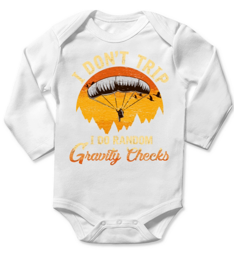 Funny Paragliding Paraglider Hang Glider Pilots Qu Long Sleeve Baby One-Piece