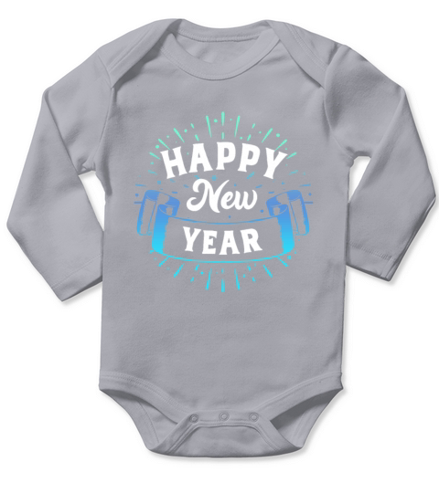 Happy New Year New Years Eve Long Sleeve Baby One-Piece
