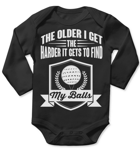 Its hard to find my balls Long Sleeve Baby One-Piece