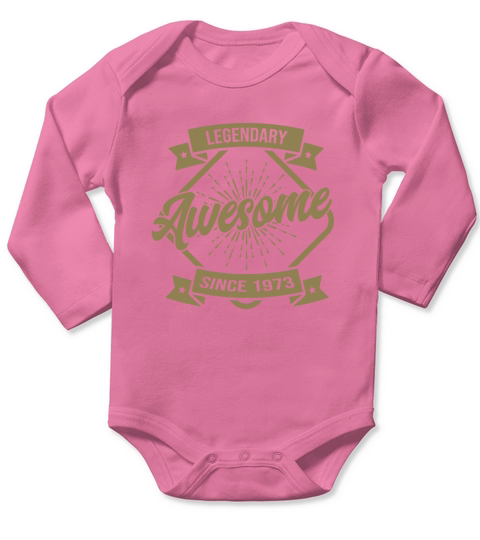 Legendary since 1973 birthday Long Sleeve Baby One-Piece