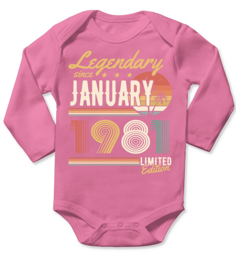 Legendary Since January 1981 Limited Edition Long Sleeve Baby One-Piece