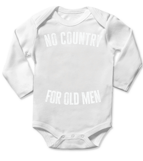 No Country For Old Men Floral Uterus Feminist Long Sleeve Baby One-Piece
