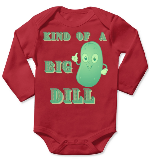 Pickle Pun food lover humor Long Sleeve Baby One-Piece