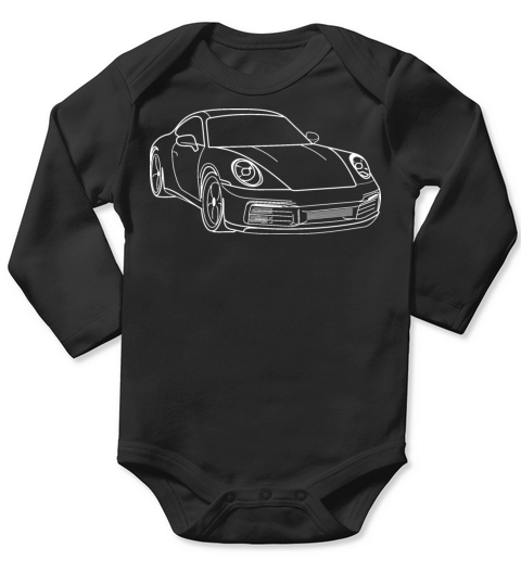 Porsch 911 992 4S sportscar Long Sleeve Baby One-Piece