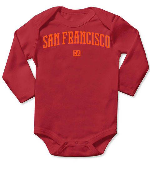 San Francisco California Vintage Long Sleeve Baby One-Piece