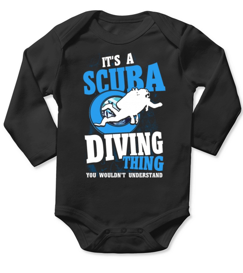 Scuba Diving Gift Underwater Lover Scuba Diver Long Sleeve Baby One-Piece