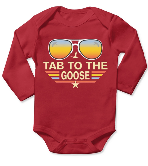 Tab to the Goose Funny Long Sleeve Baby One-Piece