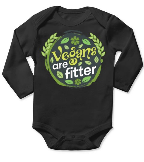 Vegans Are Fitter - Vegan Strength Long Sleeve Baby One-Piece