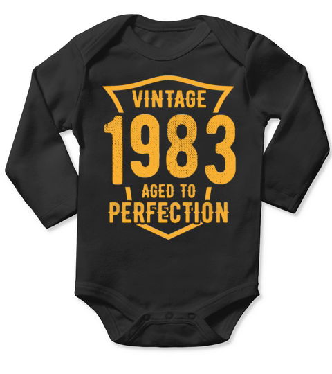 Vintage 1983 Aged to Perfection Long Sleeve Baby One-Piece