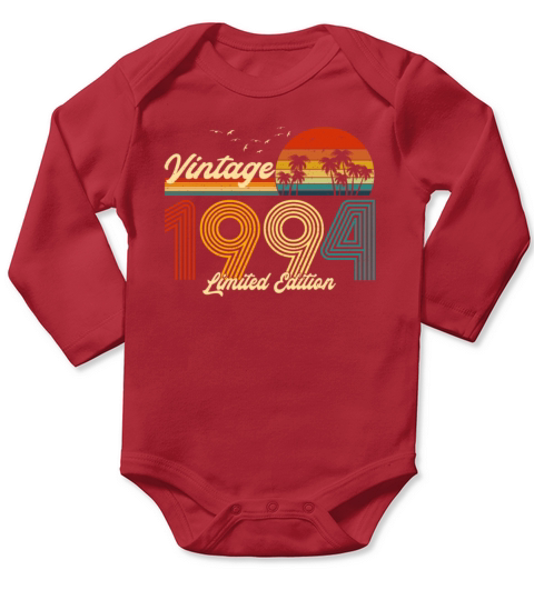 Vintage 1994 Limited Edition Gift for Birthday Long Sleeve Baby One-Piece