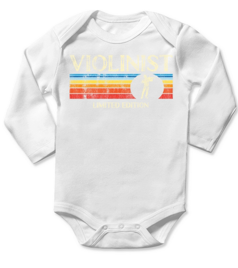 Violin Violinist Retro Vintage Long Sleeve Baby One-Piece