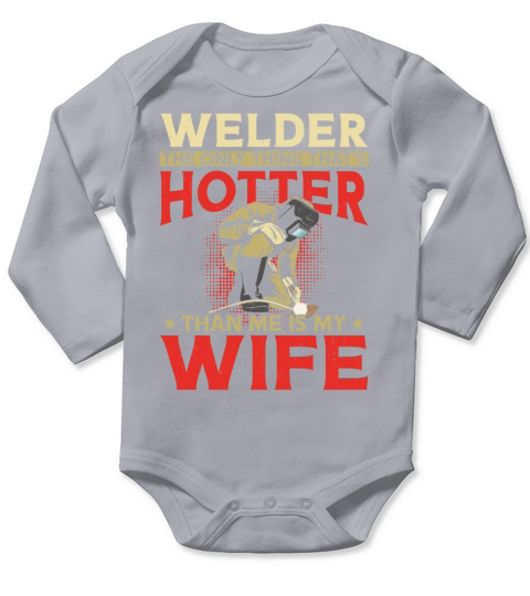 Welder Welding Husband Wife Long Sleeve Baby One-Piece