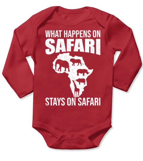 What Happens On Safari Stays On Safari - African Long Sleeve Baby One-Piece