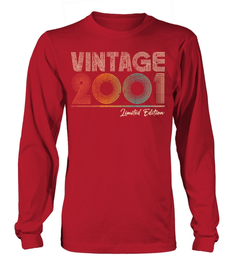 22 Years Old Vintage 2001 22nd Birthday Gifts Long sleeved Unisex