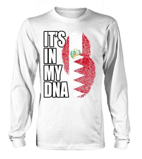 Bahraini And Peruvian Mix Heritage DNA Flag Long sleeved Unisex