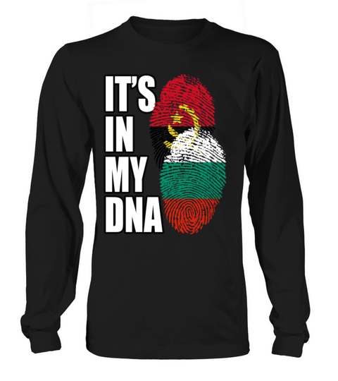 Bulgarian And Angolan Mix Heritage DNA Flag Long sleeved Unisex
