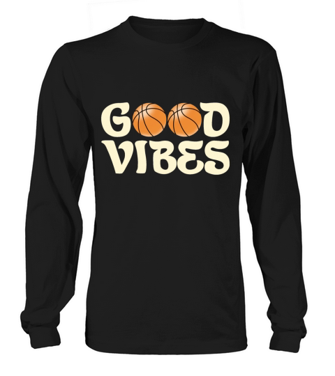 good vibes basketball white Long sleeved Unisex
