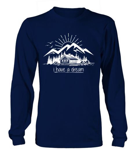 Mountain cottage cabin mountains saying quote Long sleeved Unisex