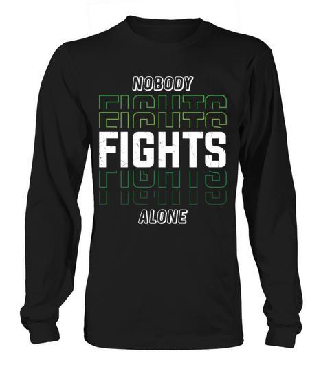 Nobody Fights Alone Green Mental Health Long sleeved Unisex