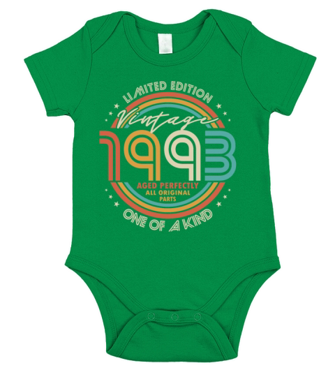 30th birthday vintage 1993 aged perfectly Short Sleeve Baby One-Piece