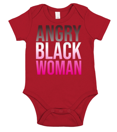 Angry Black Woman gradient color design Short Sleeve Baby One-Piece