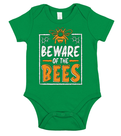 Beekeeping Beware Of The Bees Apiarist Beekeeper Short Sleeve Baby One-Piece