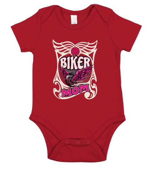 Biker Mom Motorcycle Mother Women Short Sleeve Baby One-Piece