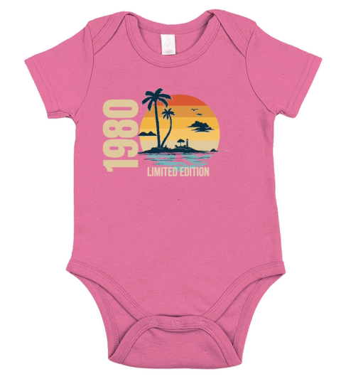 Birthday Limited Edition 1980 Short Sleeve Baby One-Piece