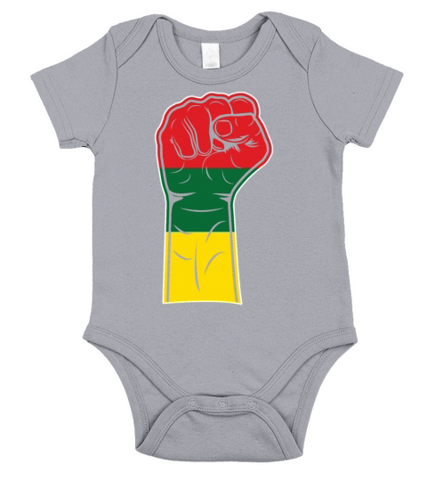 Black Fist Protest Pride Black History Month Short Sleeve Baby One-Piece