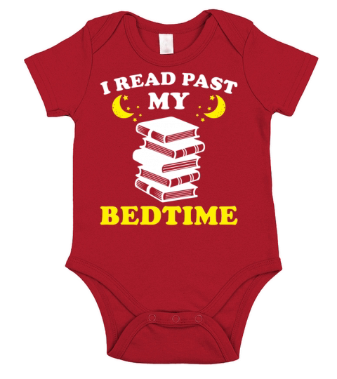 Book Lover Quote I Read past my Bedtime Short Sleeve Baby One-Piece