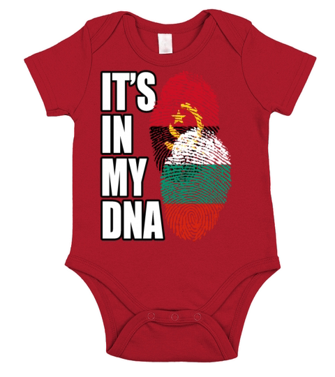 Bulgarian And Angolan Mix Heritage DNA Flag Short Sleeve Baby One-Piece