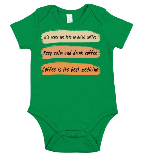 Coffee Life Short Sleeve Baby One-Piece