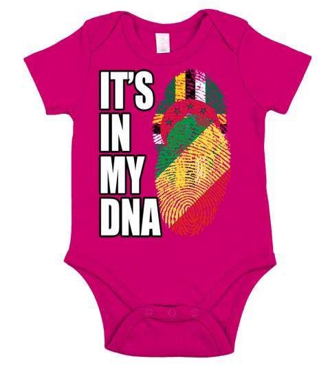 Dominican And Congolese Republic Mix Heritage DNA Short Sleeve Baby One-Piece