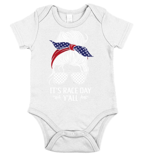 Drag Racing Race Car Girl Short Sleeve Baby One-Piece