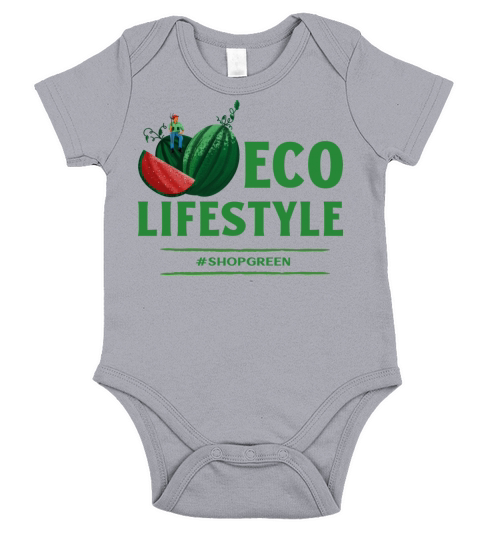 ECO LIFESTYLE SHOP GREEN - COOL VEGAN DESIGN Short Sleeve Baby One-Piece
